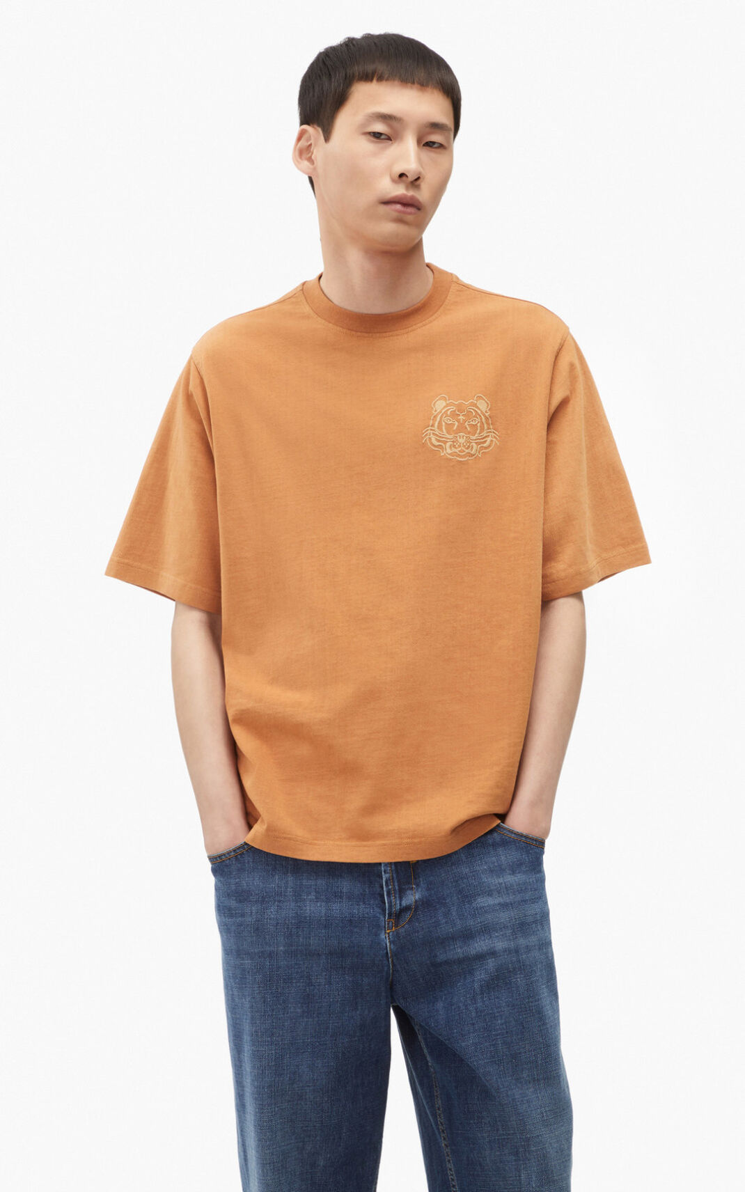 T Shirt Kenzo RE/relaxed casual Homme Marron | MCBX-30724